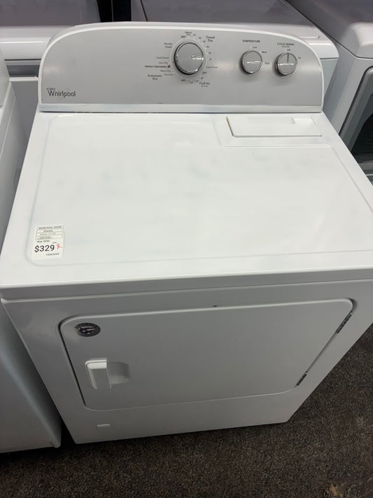Whirlpool gas dryer 29” large capacity white