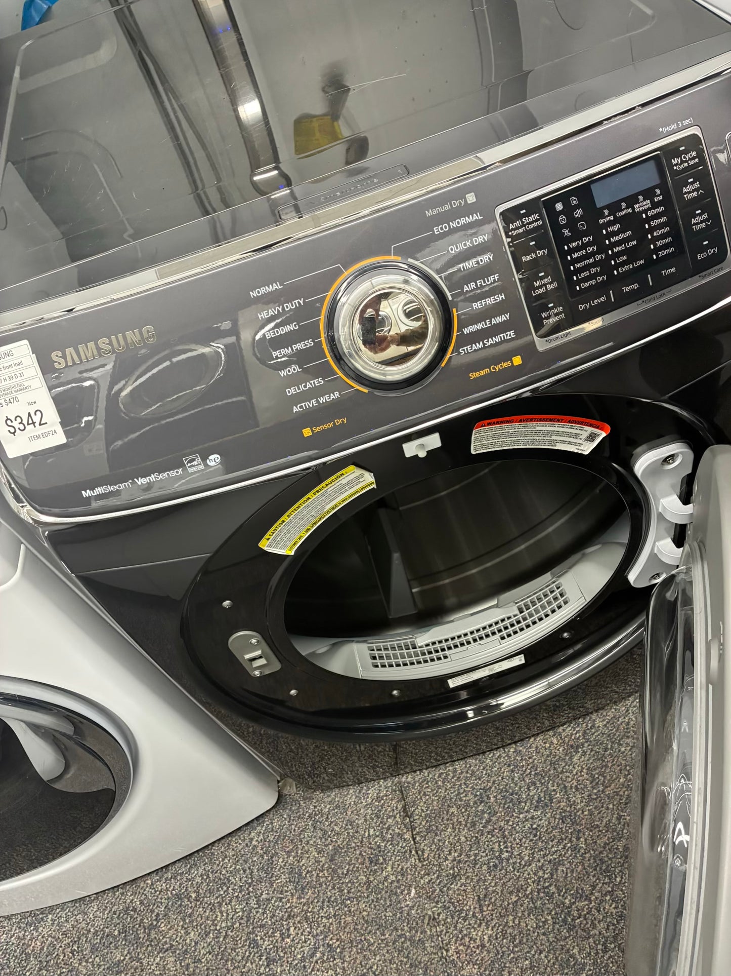 Samsung Electric Dryer 27”  slate  front load