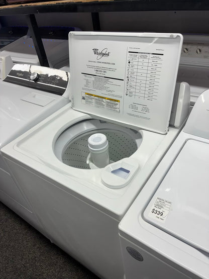 Whirlpool top load large capacity white 27”