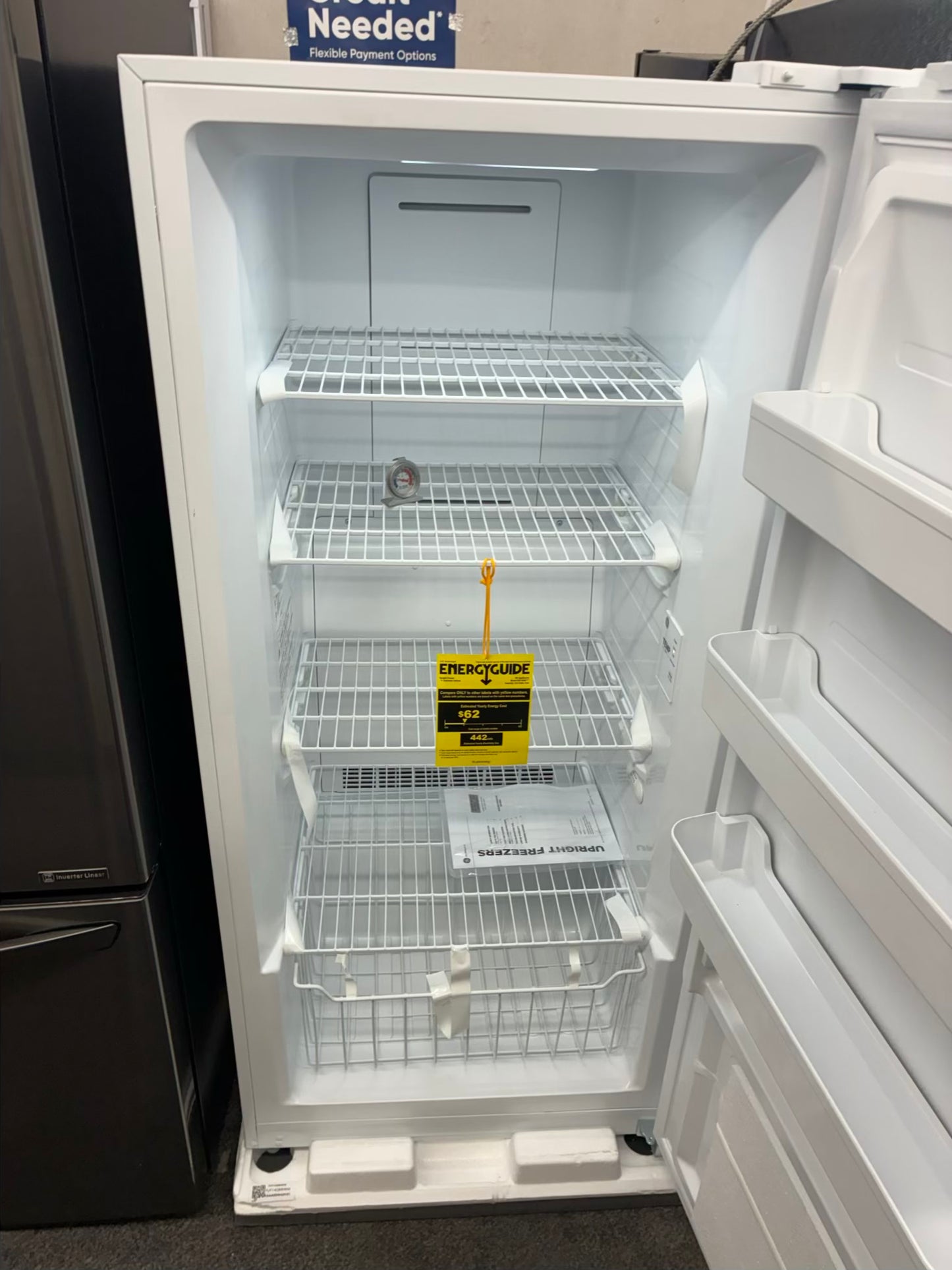 GE Upright Freezer Refrigerator 28” white BRAND NEW