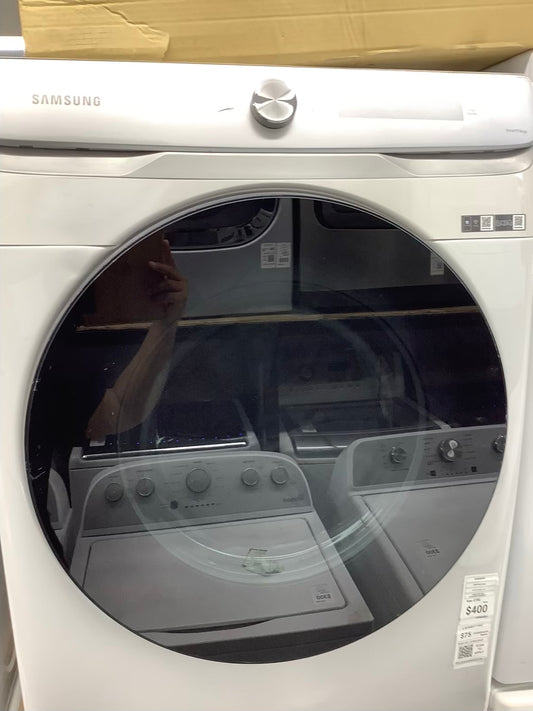 Samsung Open Box 7.5 cu. ft. Smart Dial GAS Dryer with Super Speed in Ivory 27 in