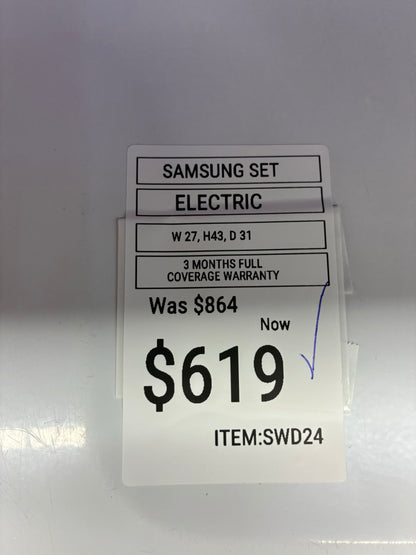 SAMSUNG WASHER N DRYER TOP LOAD ELECTRIC 27” SIDE BY SIDE LARGE CAPACITY
