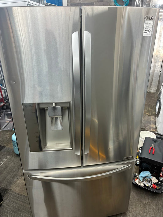 LG French door refrigerator stainless steel 36” ice maker water dispenser counter depth