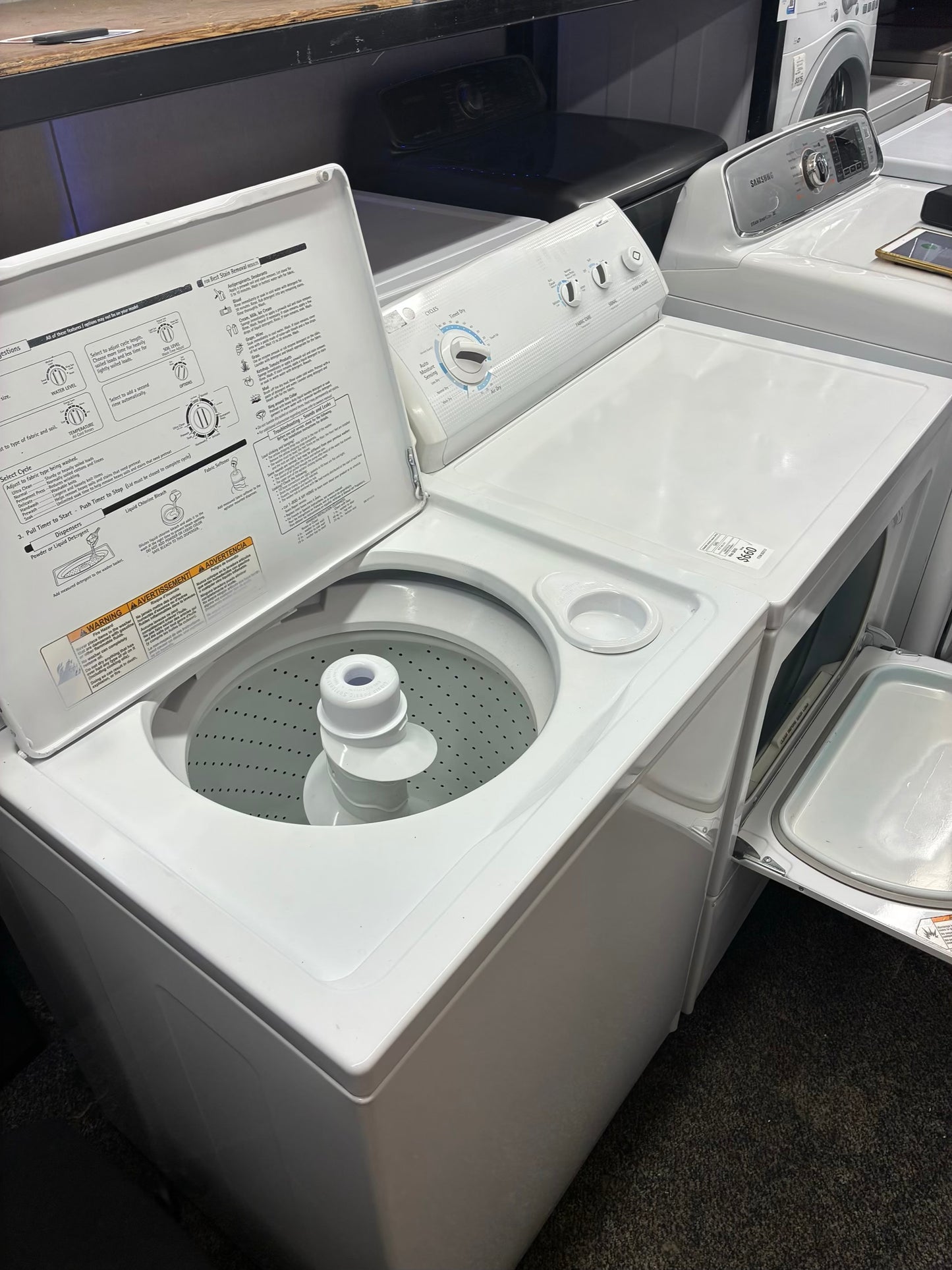 KENMORE WASHER N DRYER TOP LOAD ELECTRIC 27”
