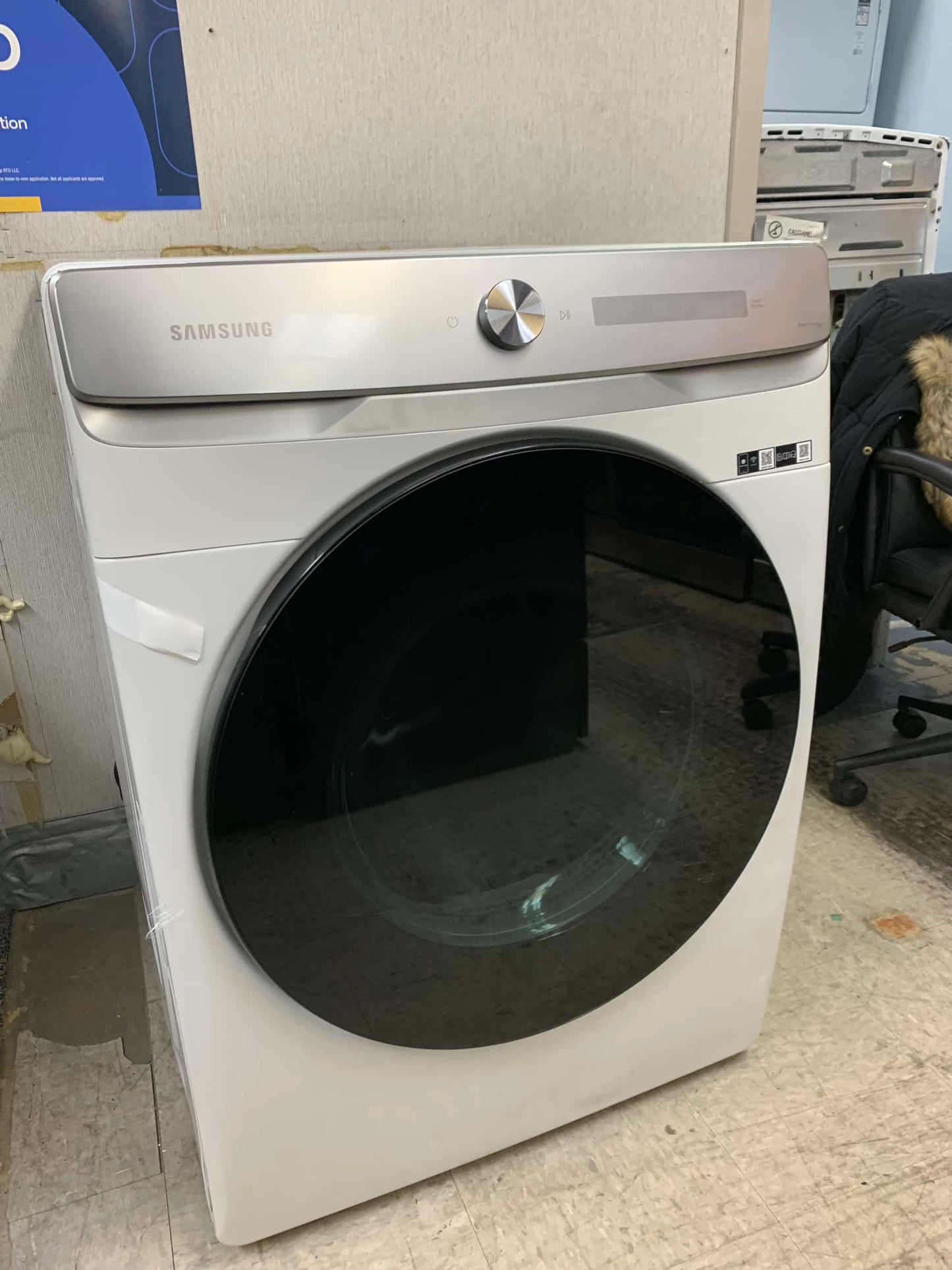 🔥 HOT DEAL ★ Samsung Open Box 7.5 cu. ft. Smart Dial GAS Dryer with Super Speed in Ivory 27 inches w