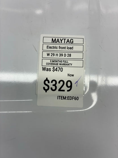 Maytag electric dryer 29” large capacity white