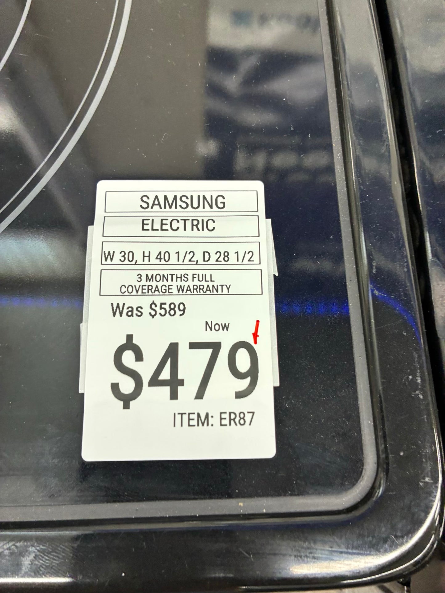 Samsung electric range stainless steel 30”  slate double oven