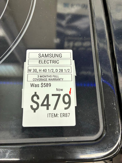 Samsung electric range stainless steel 30”  slate double oven