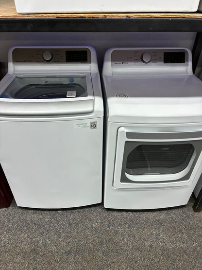LG WASHER N DRYER TOP LOAD ELECTRIC 27” SIDE BY SIDE LARGE CAPACITY