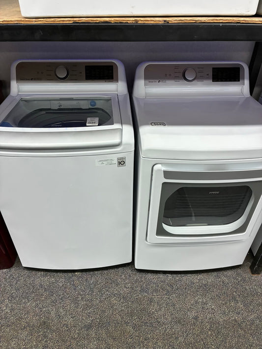 LG WASHER N DRYER TOP LOAD ELECTRIC 27” SIDE BY SIDE LARGE CAPACITY