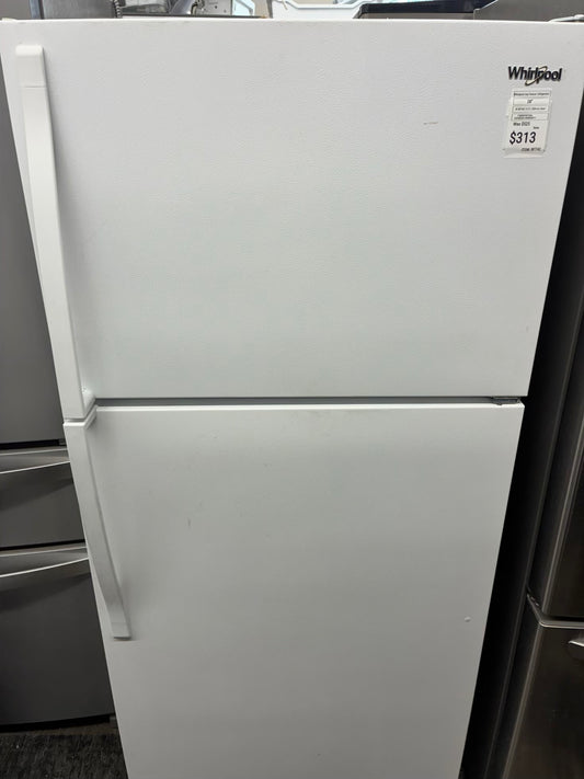 Whirlpool Top Freezer Refrigerator 28” white