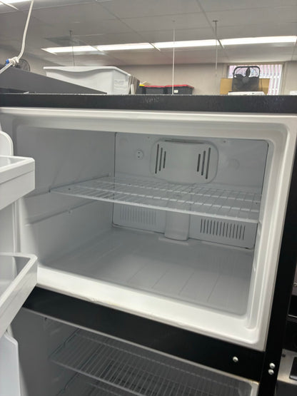 HAIER top freezer refrigerator black 28”