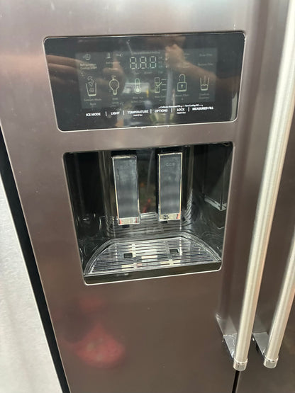 KitchenAid side by side refrigerator stainless steel 36” ice maker water dispenser ice maker