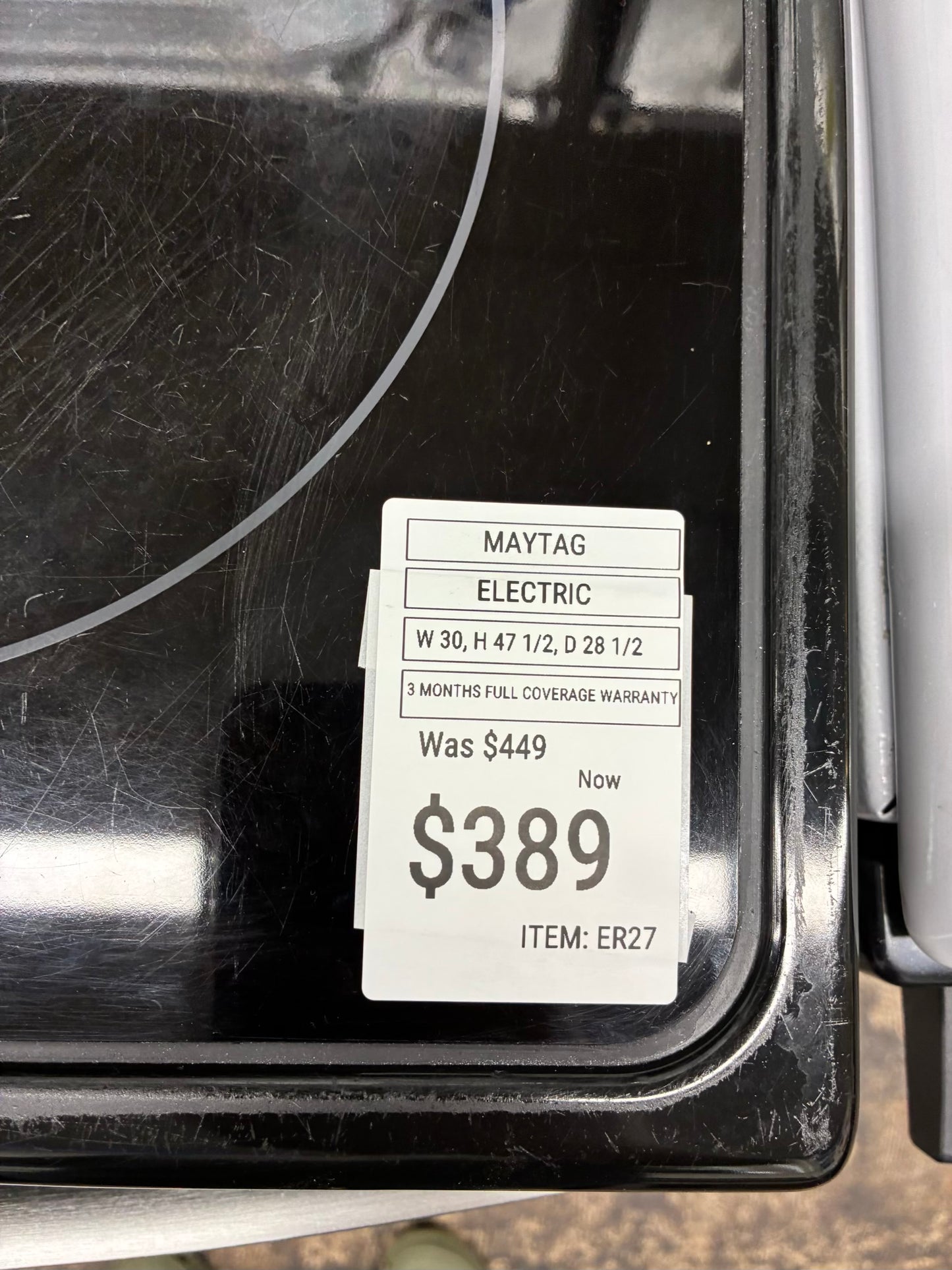 MAYTAG electric range stainless steel 30” double oven