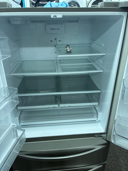 LG French four door refrigerator stainless steel 36” ice maker water dispenser