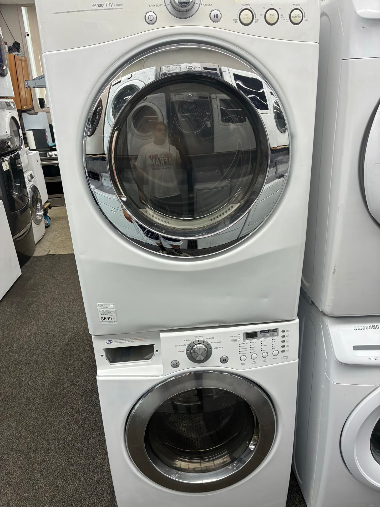 LG electric washer and dryer 27” front load