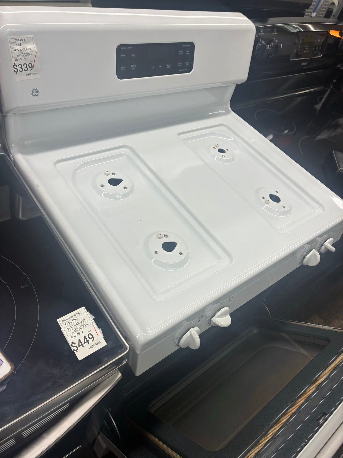 GE Gas Range beige color  4 Burners 30”