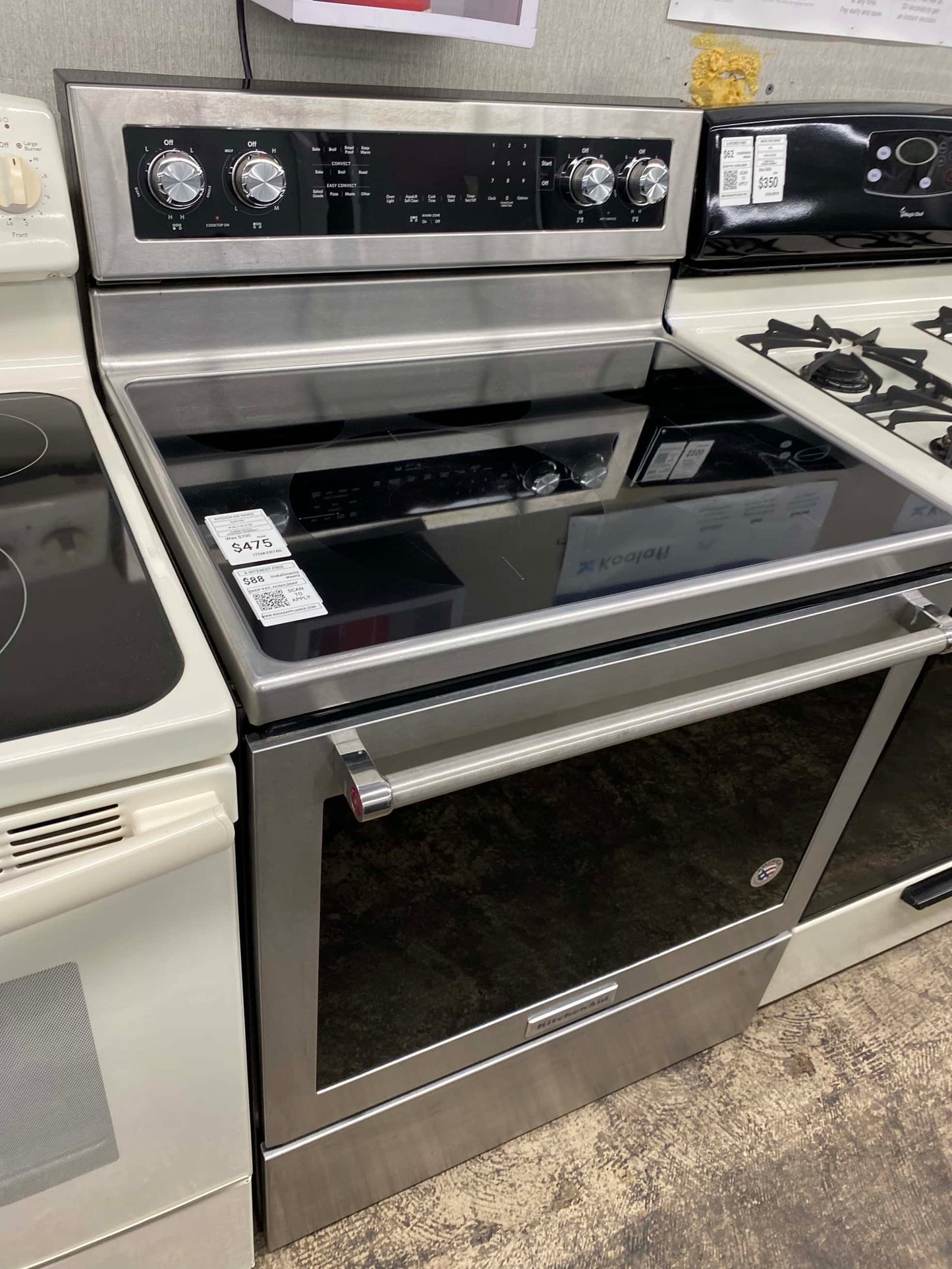 Item: #ER74N  kitchen Aid electric range 5 burner  range 30 in Convection