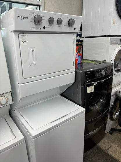 Whirlpool laundry center  washer and dryer set electric stackable 27”