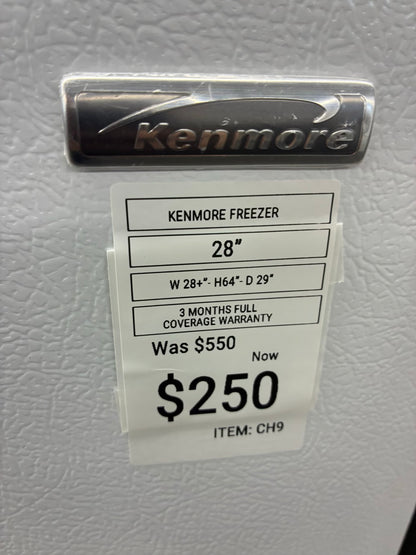 Kenmore Upright Freezer Refrigerator 28” white