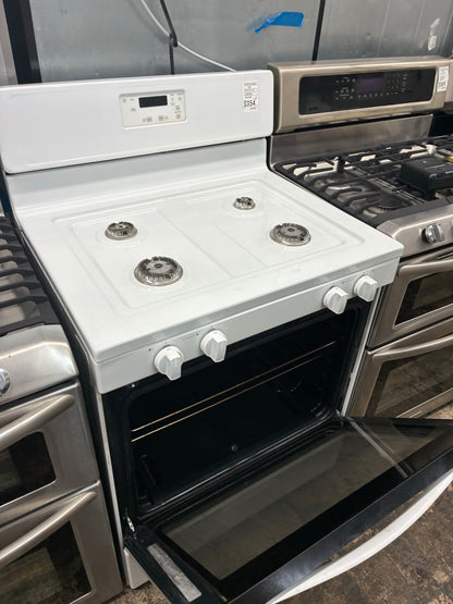 Whirlpool Gas Range white color  4 Burners 30”