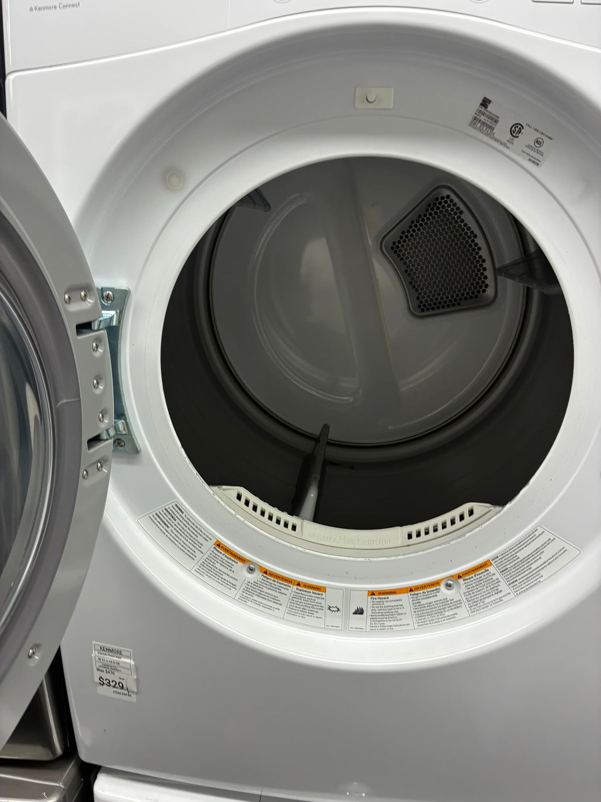 Kenmore Electric Dryer 27” front load
