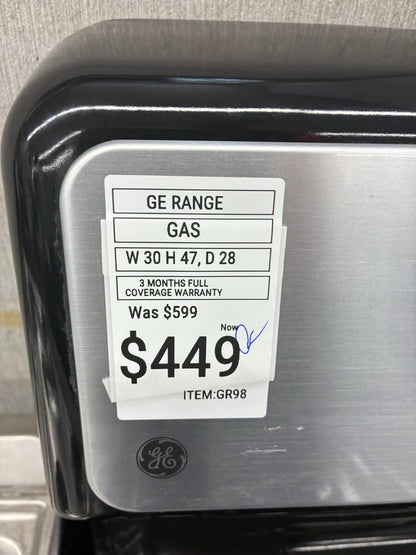 GE Gas Range Stainless Steel 4 Burners 30”