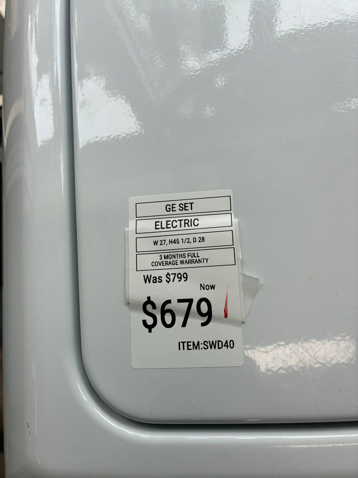 GE electric washer 27” and dryer 27” top load