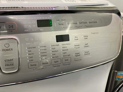 - ITEM:W73A Samsung  6 cu. ft. Smart High-Efficiency Front Load double Washer with Super Speed color white