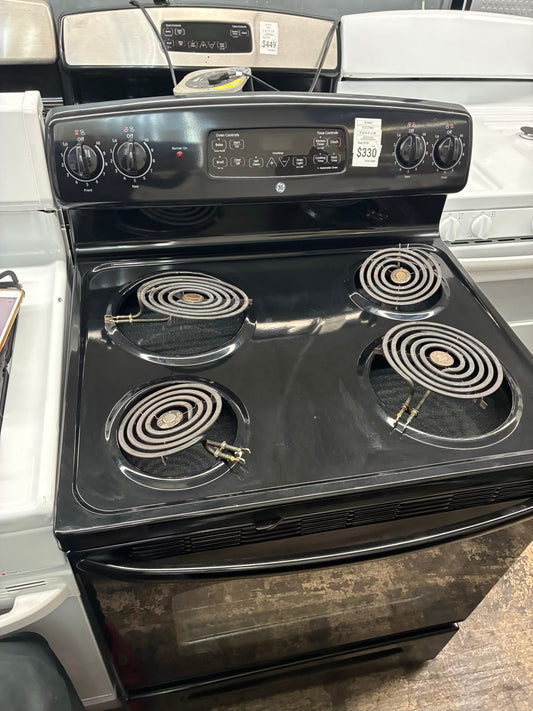 GE electric black steel 30” 4 burners coils