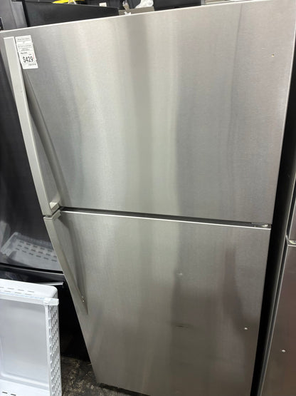 Whirlpool top freezer refrigerator white 30”