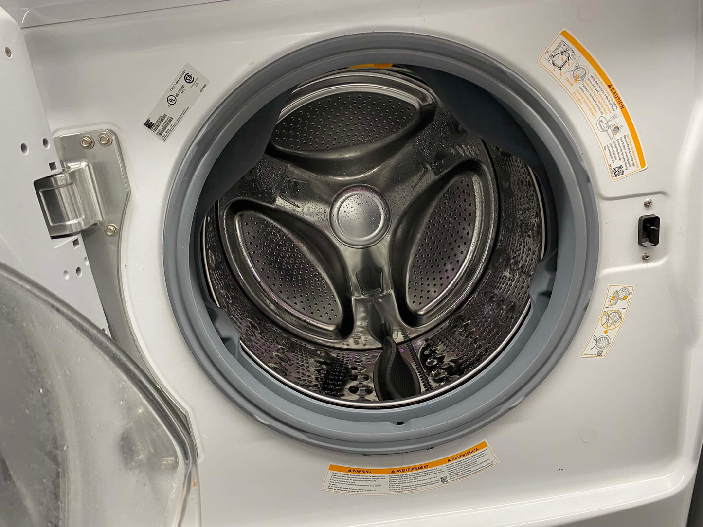 Item: #WD18S LG high efficiency and electric dryer stainless steel drum front load ,large capacity stackable or side by side 29” in