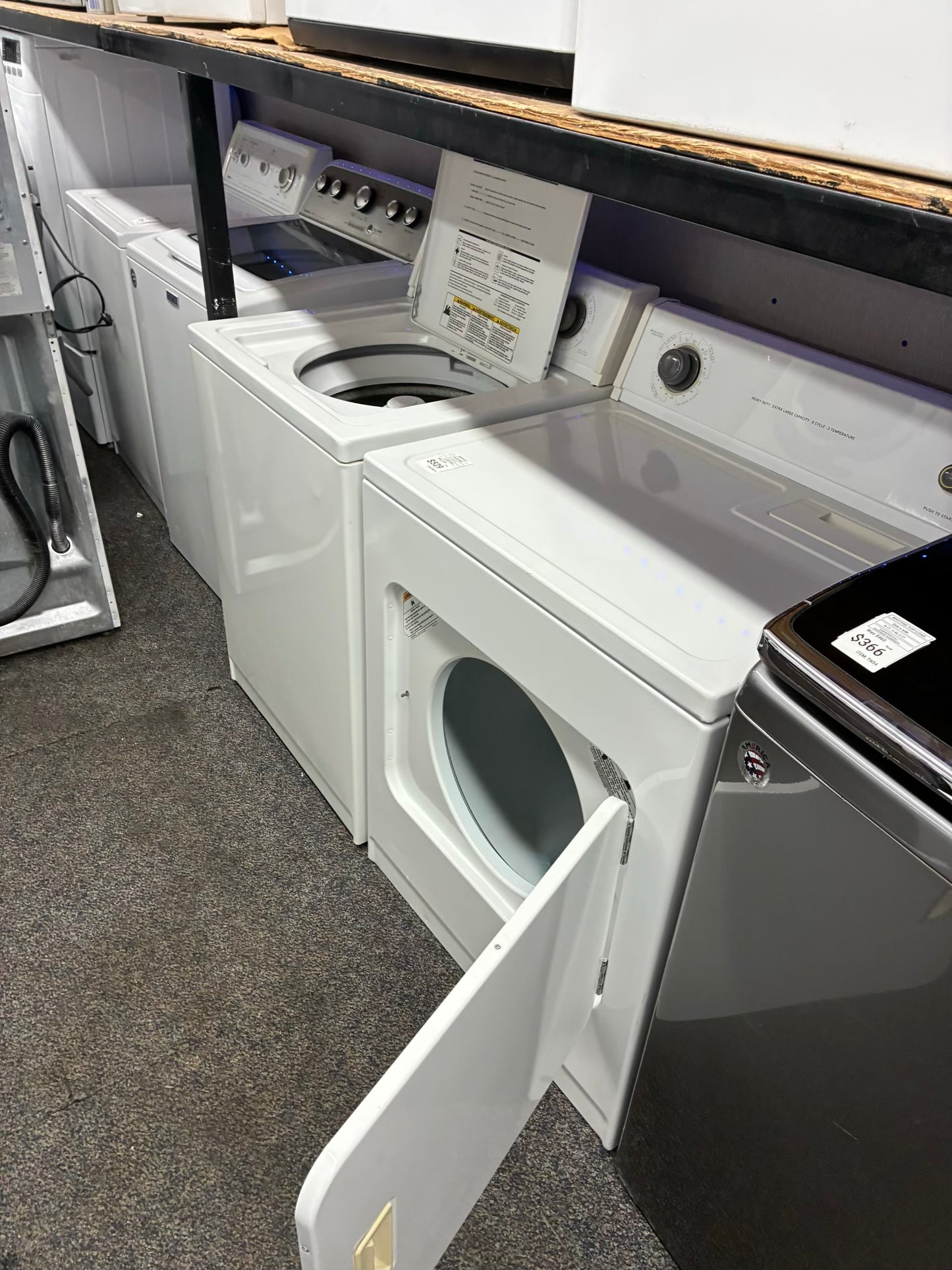 ROPER WASHER 27” N DRYER 29”TOP LOAD ELECTRIC WHITE