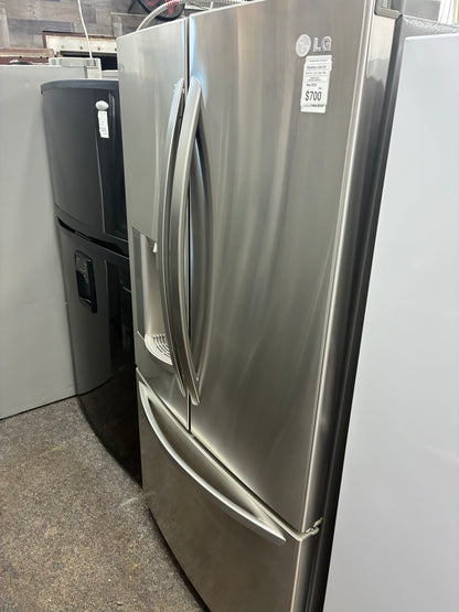 LG French door refrigerator slate stainless steel 36”