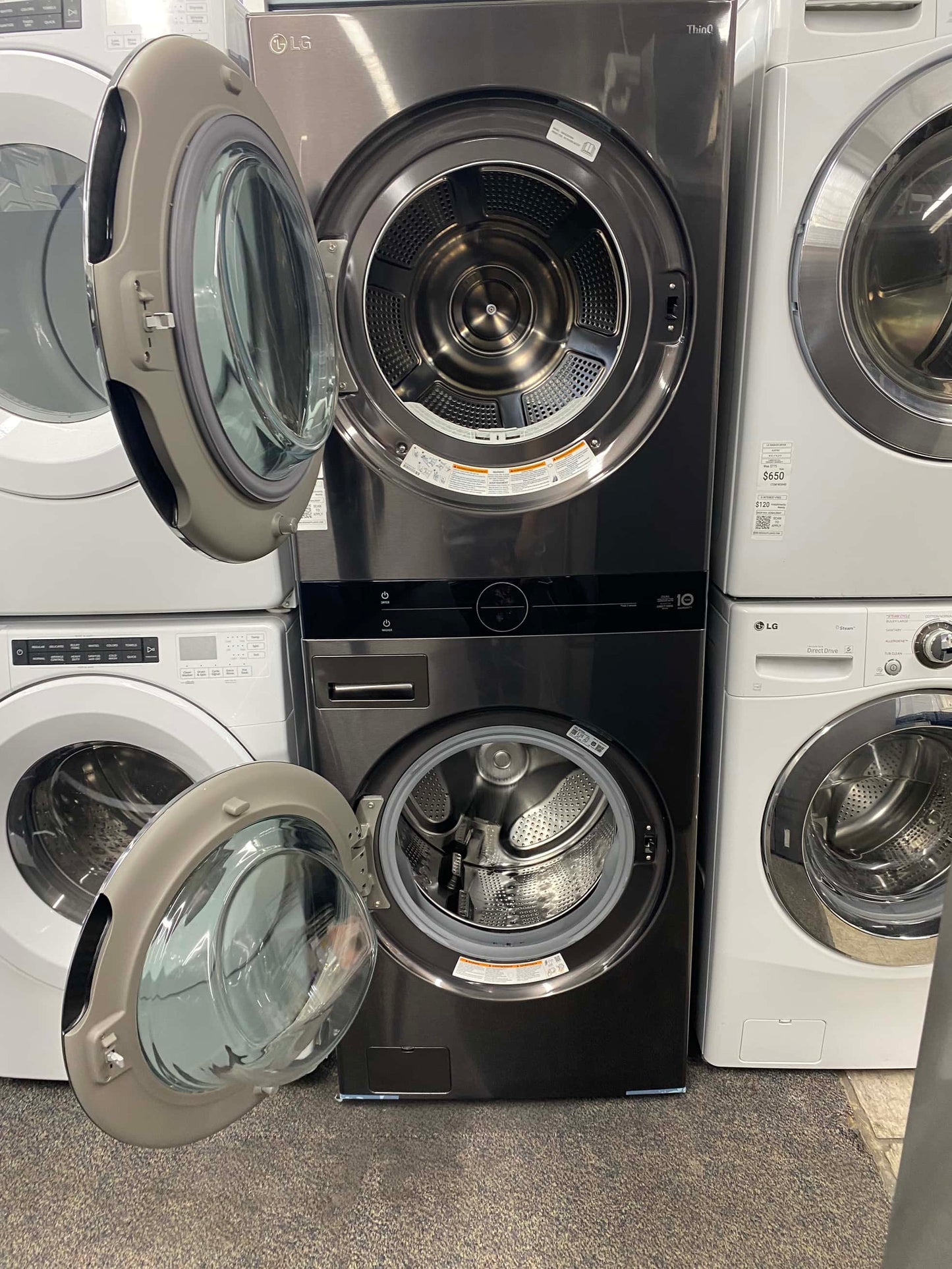 - Item: #WD71N LG Ventless Heat Pump Washtower Stacked Laundry Center with 5-cu ft Front load Washer and Electric 7.8-cu ft Dryer (ENERGY STAR)