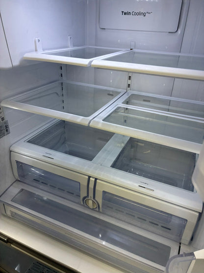 Samsung French door refrigerator stale stainless steel 36” ice maker water dispenser