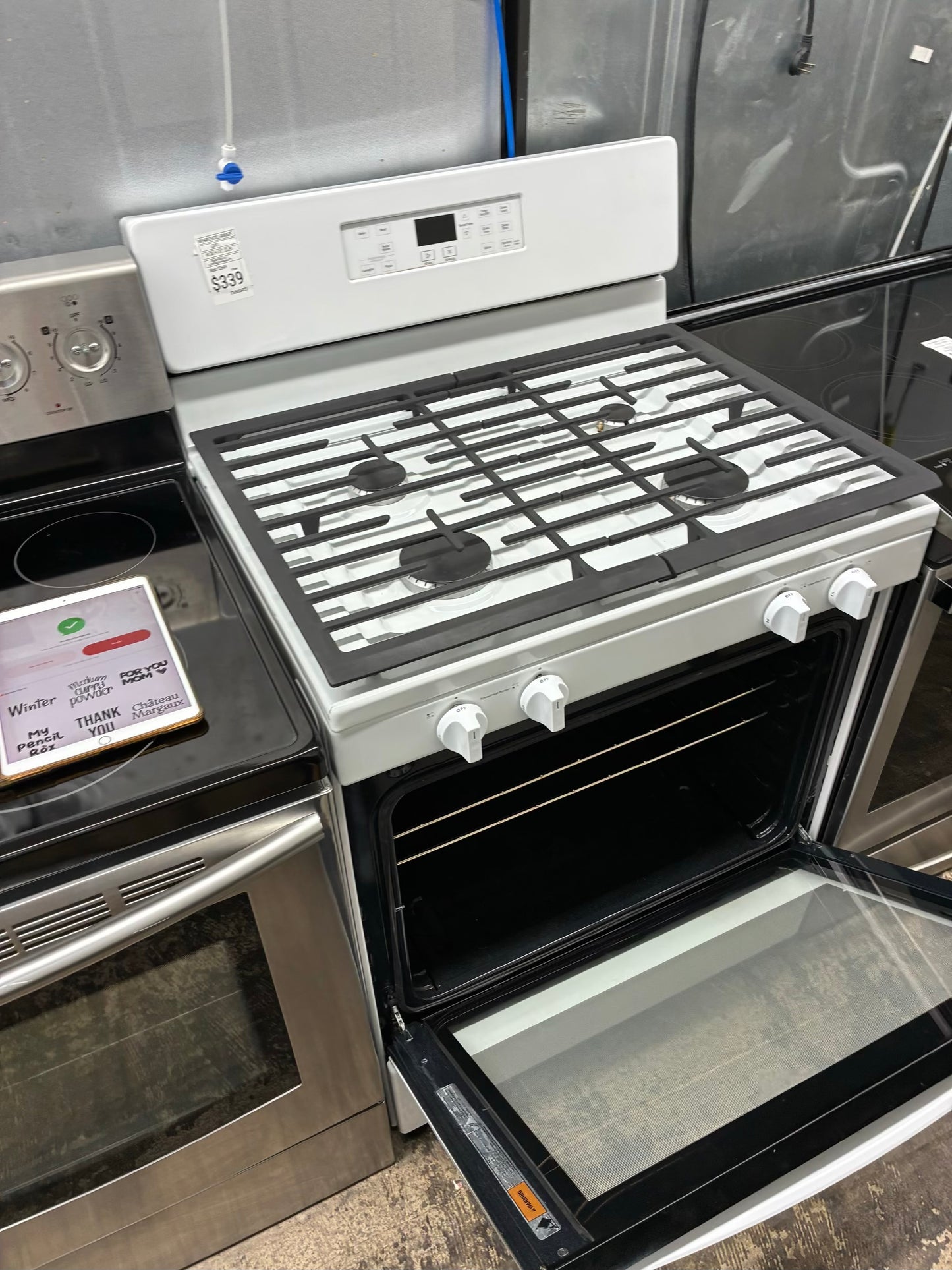 Whirlpool Gas Range white Burners 30”