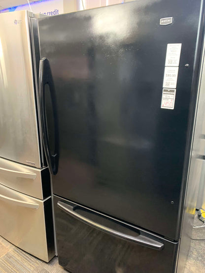 • Maytag bottom  freezer refrigerator black 33 in RF6194