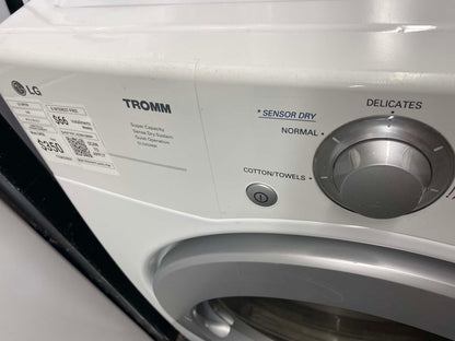 ITEM #GD83F  LG GAS dryer largue capacity Stainless steel drum color white 27”