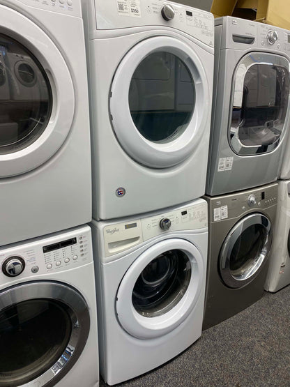 - Item: #GD29N Whirlpool front load washer and dryer set GAS stackable 27”
