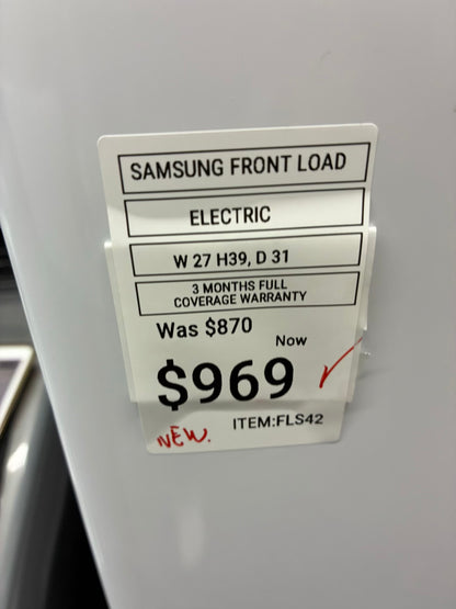 Samsung electric washer and dryer 27” front load NEW