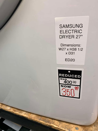 ⚡️CYBER MONDAY 
• Samsung electric dryer 220v front load stackable large capacity 27 in DE20