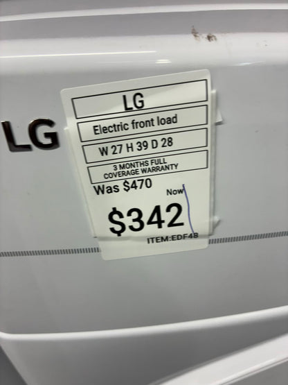LG Electric Dryer 27”  white front load