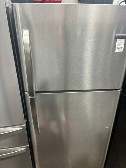Whirlpool top freezer refrigerator  30” stainless steel