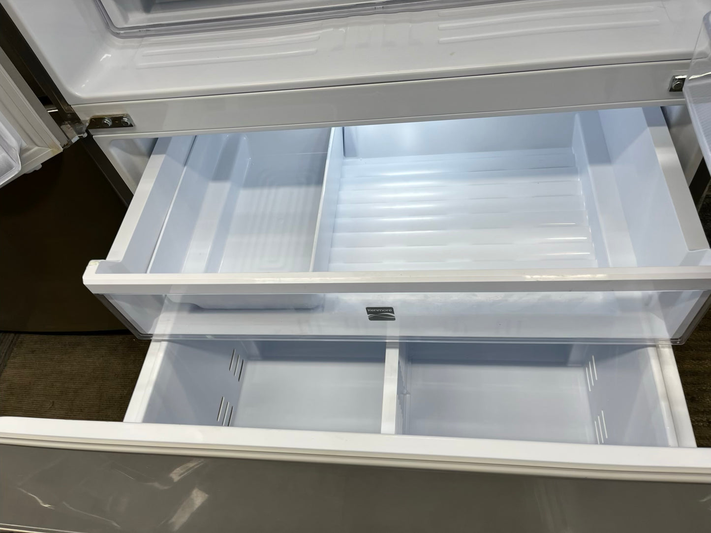 ^ Item: #RF94S kenmore french door refrigerator stainless steel w/water ice dispenser 36 in