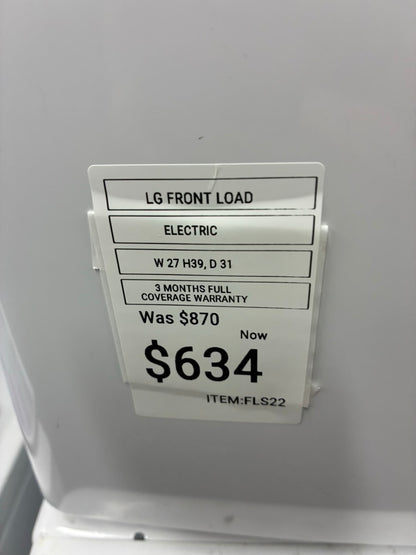 LG WASHER N DRYER FRONT LOAD ELECTRIC 27”