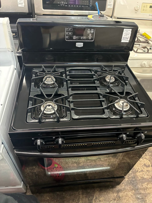 Maytag Gas Range Black 4 Burners 30”