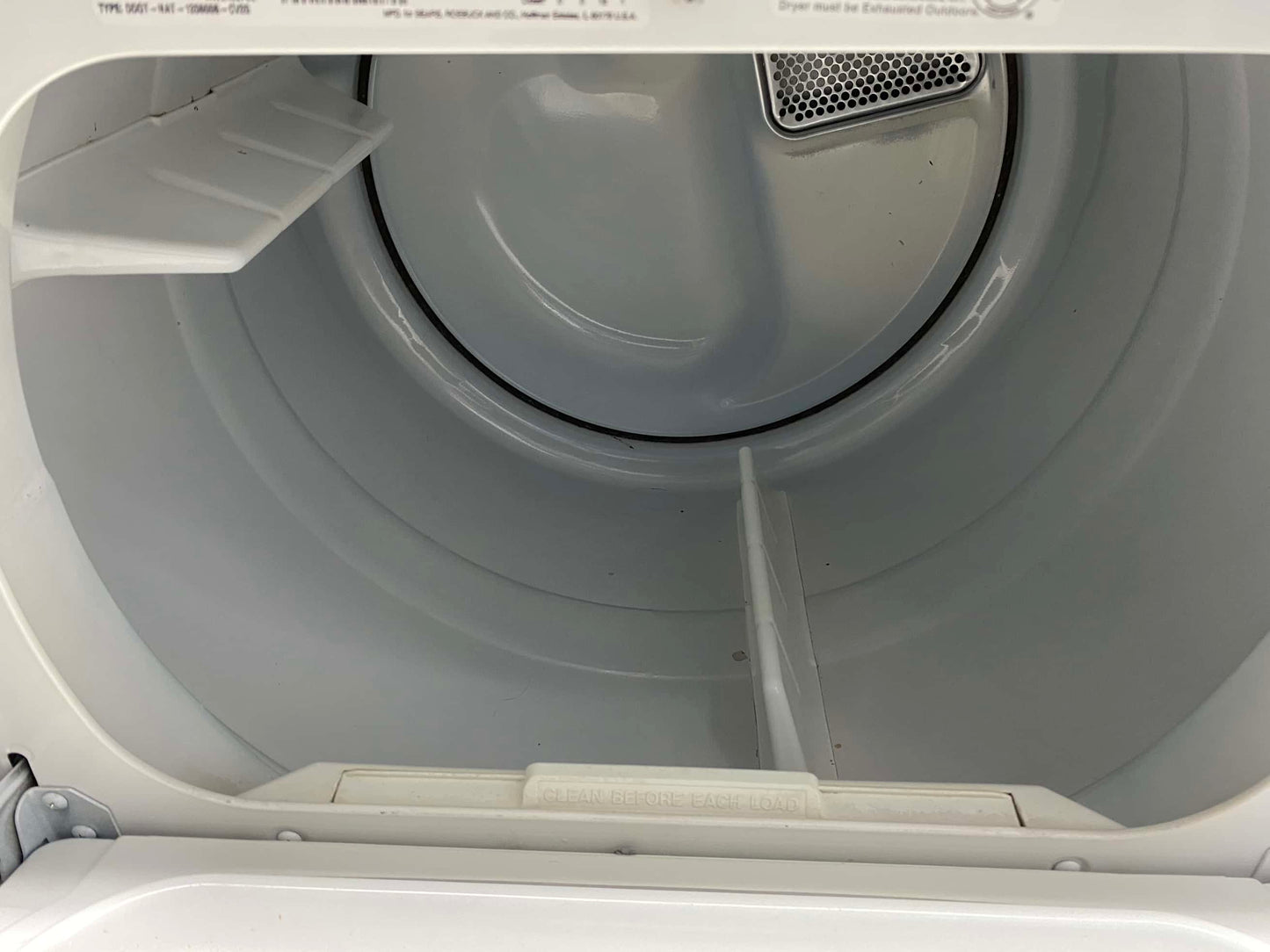 . ITEM #GD29H  gas dryer white side x side 29”