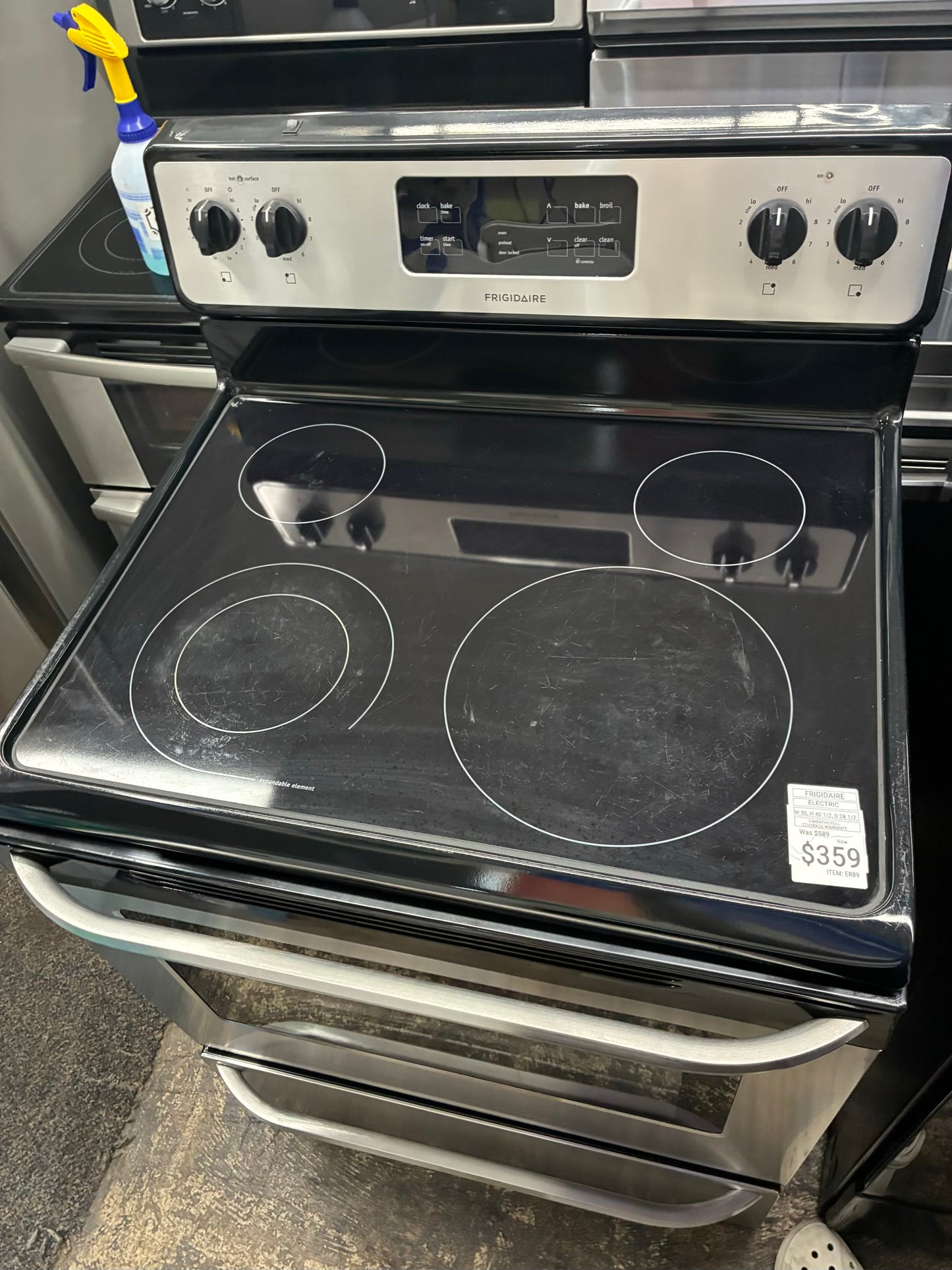 Frigidaire electric range stainless steel 30”
