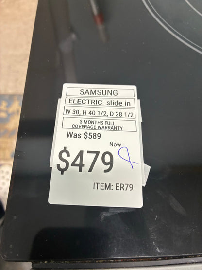 Samsung electric range black 5 burners 30”